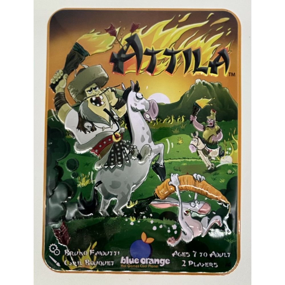 Attila Strategy Game Ages 7+ 2 players Blue Orange‎ Games Metal 3D Tin Complete